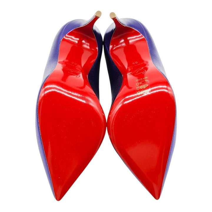 Christian Louboutin Hot Chick Leather Pumps 100mm Purple EU 36 US 5.5