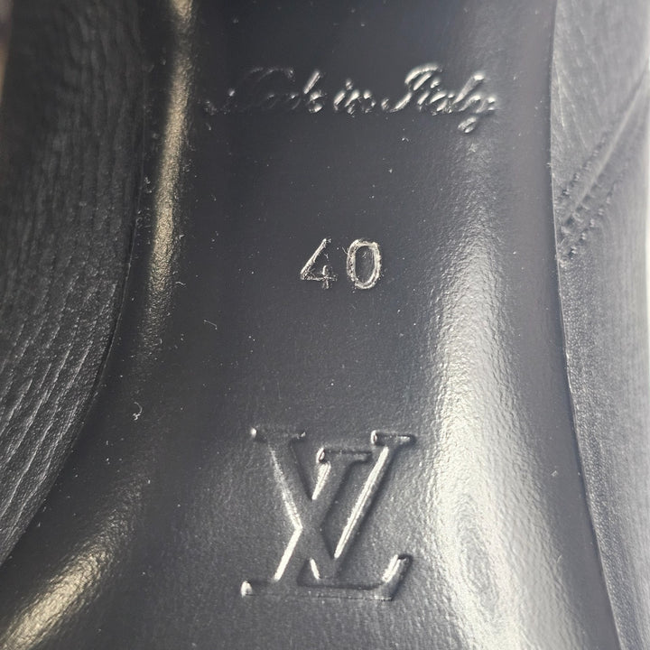 Louis Vuitton Donna High Boots 1AIFYM Black Leather EU 40 US 10 NWOB $2480