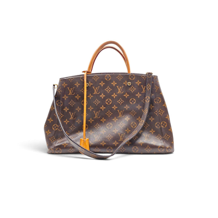 Louis Vuitton Monogram Montaigne GM Shoulder Tote Bag Brown M41067