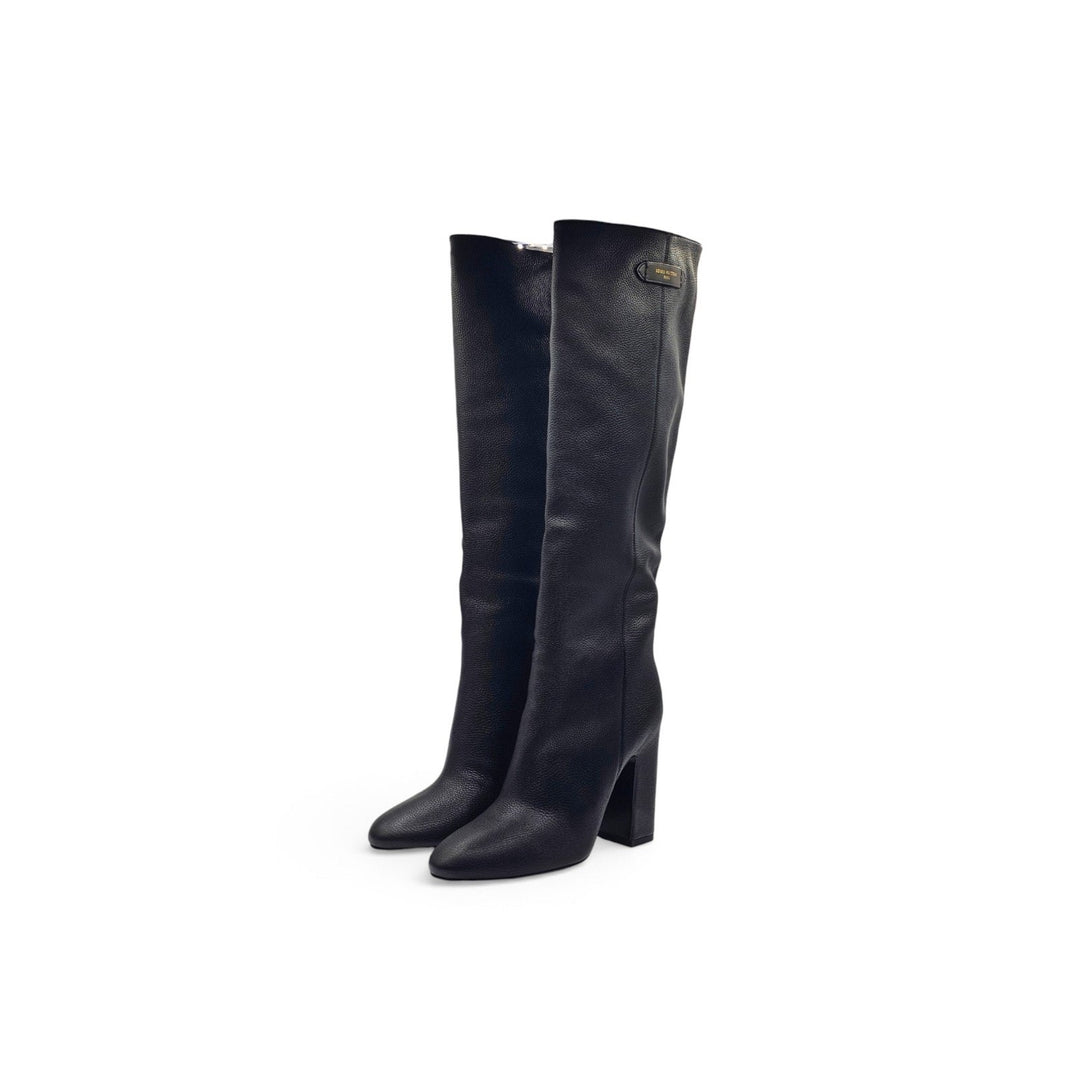 Louis Vuitton Donna High Boots 1AIFYM Black Leather EU 40 US 10 NWOB $2480