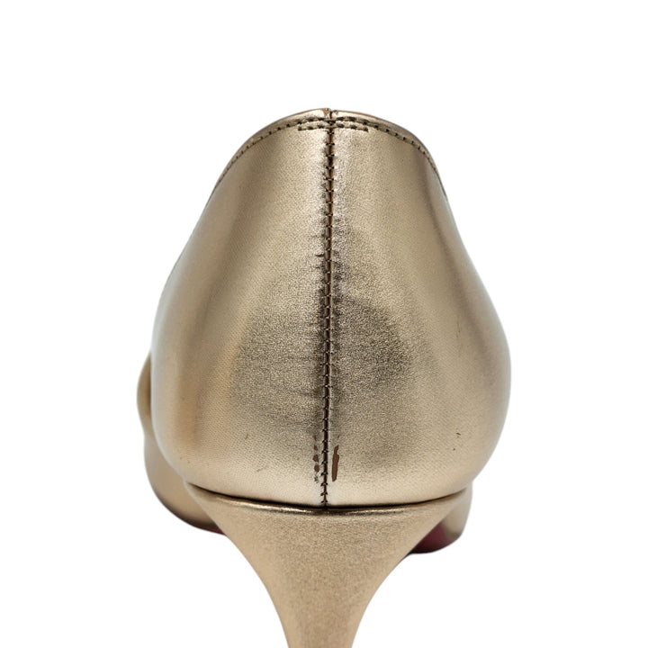 Christian Louboutin Iriza Leather Pumps 85 mm - Gold - EU 36 US 5.5 - $845
