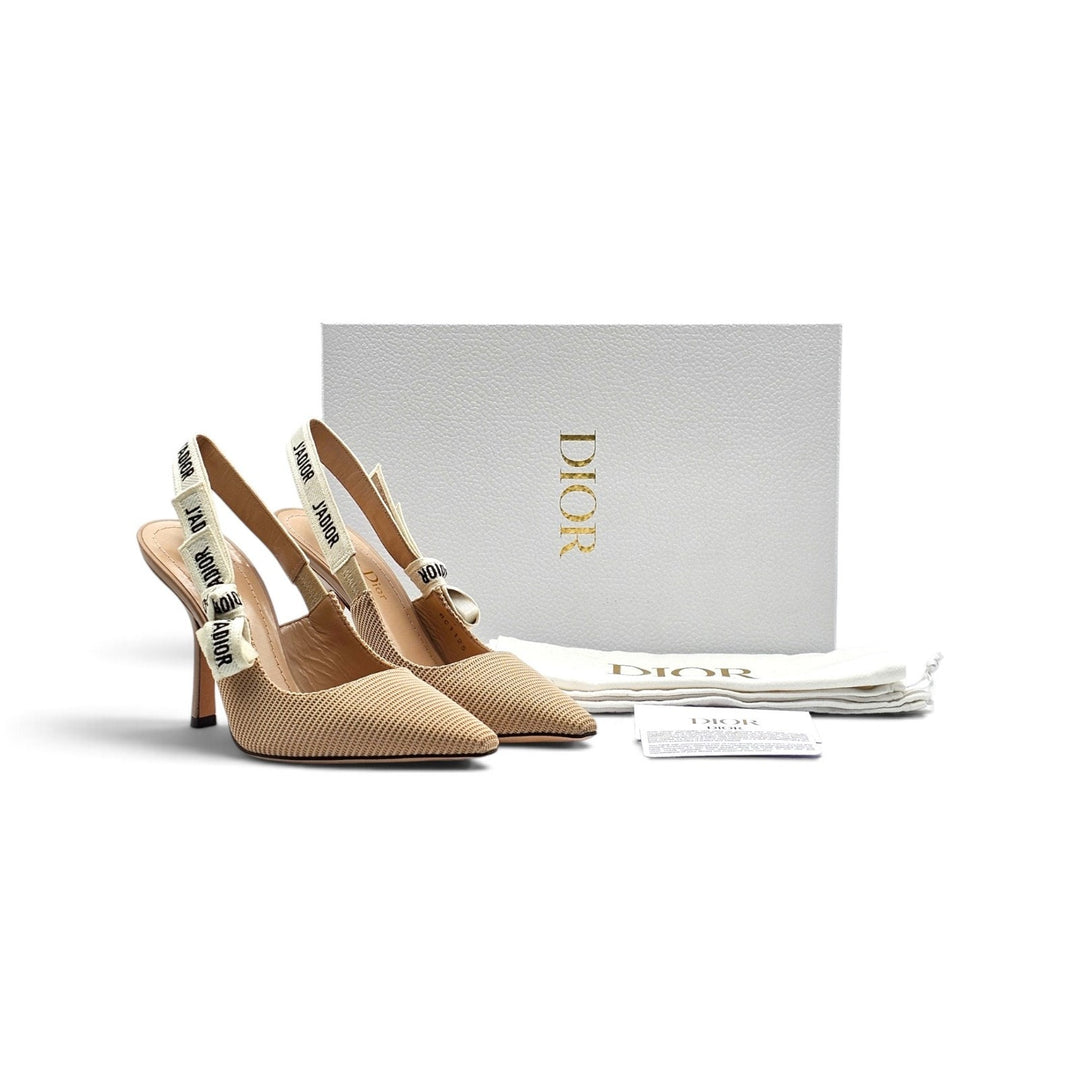 Christian Dior J'Adior Slingback Pumps in Nude Technical Fabric