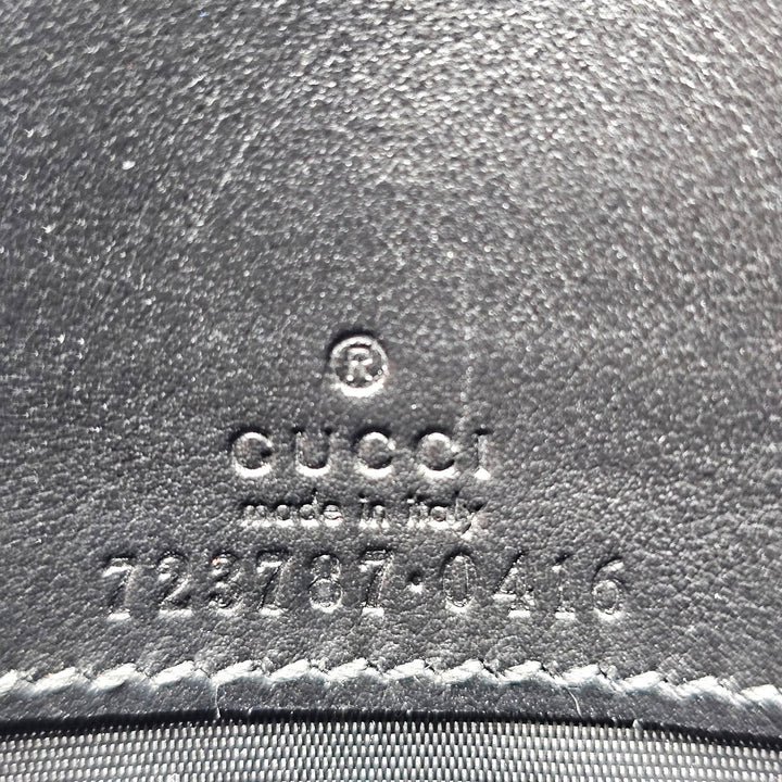 Gucci GG Marmont Leather Wallet on Chain WOC Shoulder Bag in Black