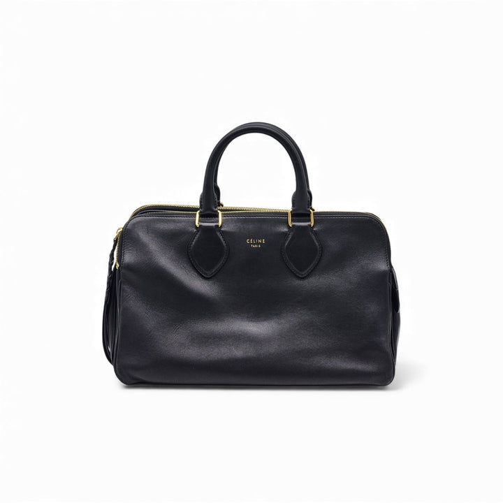 Celine Phoebe Triptyque Leather Shoulder Bag Satchel Black - New $3800