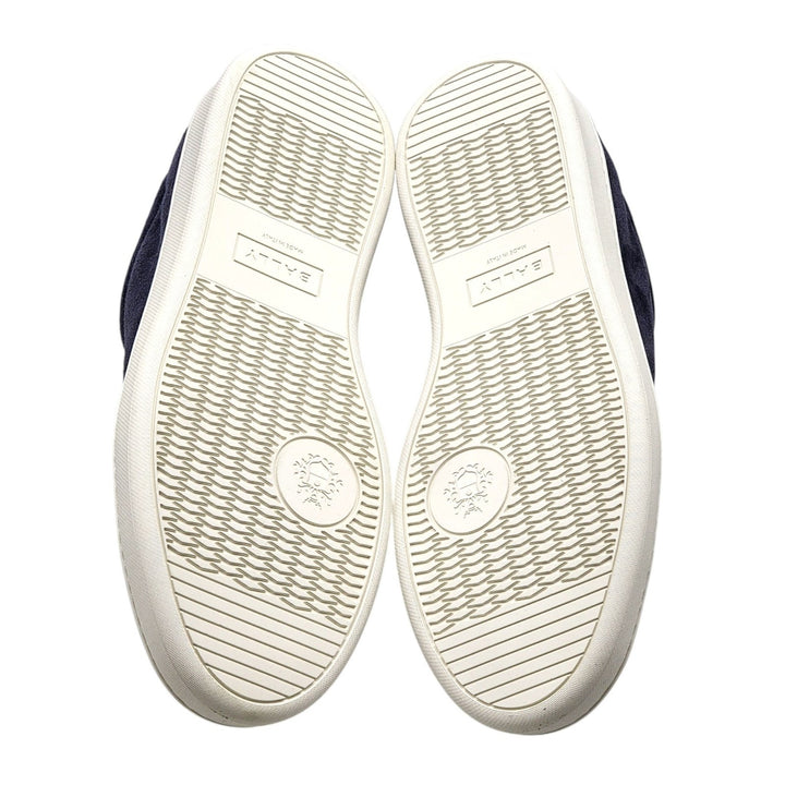 Bally Crest Romy Suede Slip-On Sneakers Navy Blue