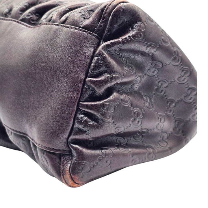 Gucci Abbey D-Ring Guccissima Leather Brown Hobo Shoulder Bag 189833 - Preowned