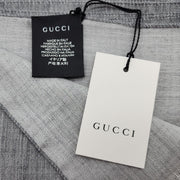 Gucci GG Monogram Fringe Scarf/Shawl - Wool Silk - Gray