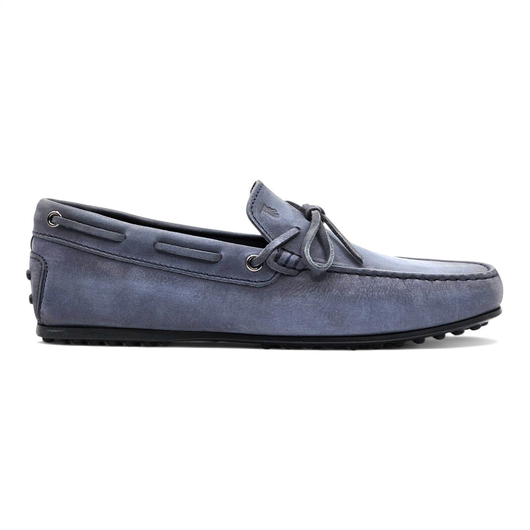 Tod's Driving Shoes City Gommino Leather Loafers Gray US 8 UK 7