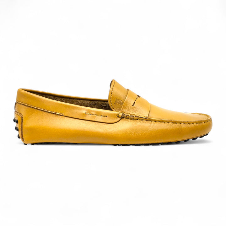 Tod’s Gommino Penny Men’s Leather Driving Loafers Yellow UK 7 US 8.5