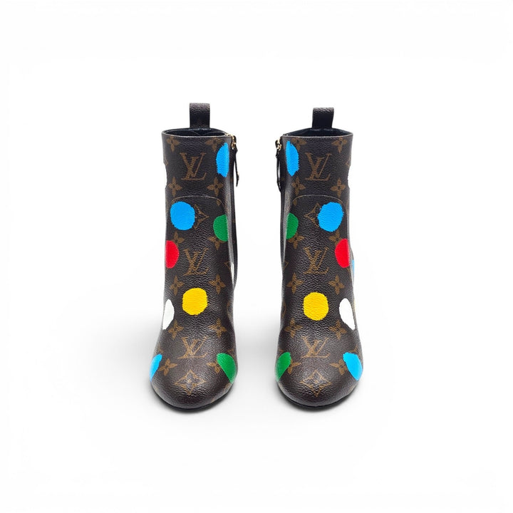 Louis Vuitton x Yayoi Kusama Monogram Dots Coated Ankle Boots EU 35 US 5 - NWB