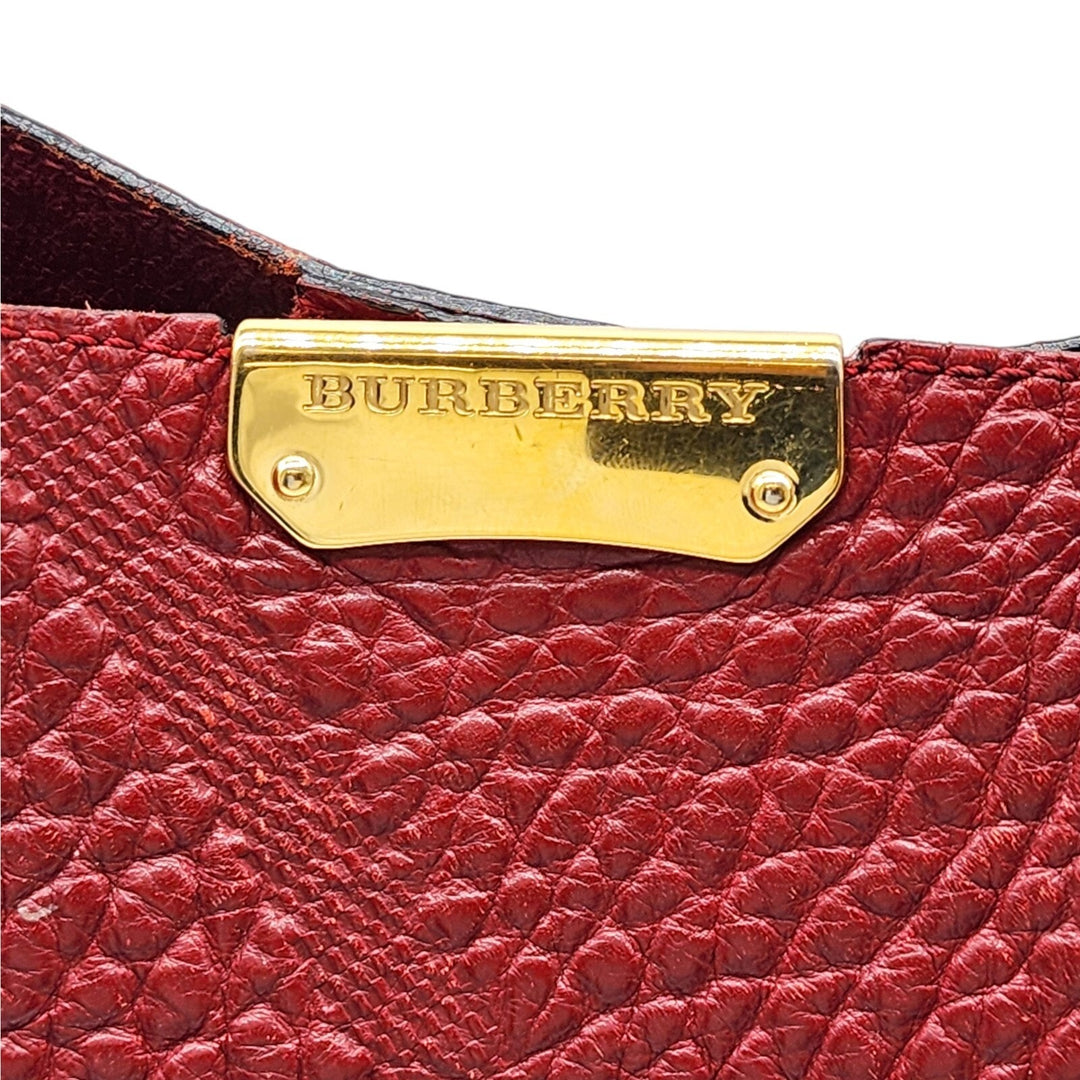 Burberry Canterbury Leather Shoulder Bag Tote in red