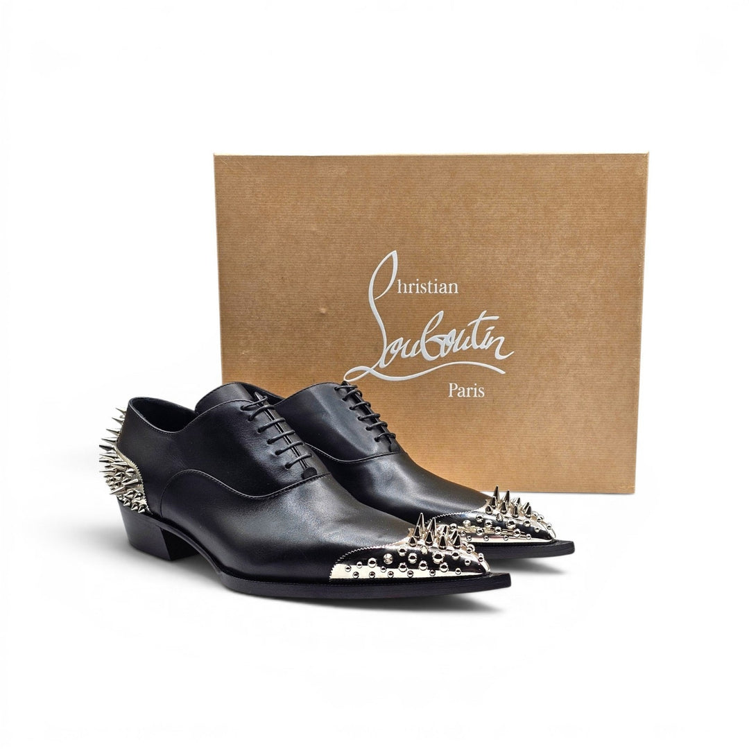 Christian Louboutin Cheliviss Meteor Leather Oxford Shoes EU 41.5 US 8.5