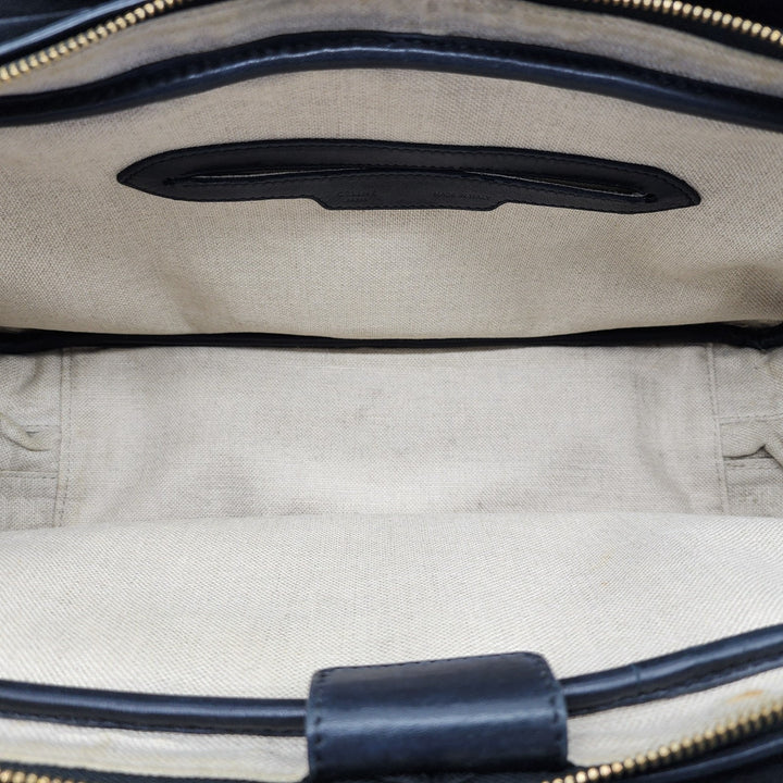 Celine Phoebe Triptyque Leather Shoulder Bag Satchel Black - New $3800