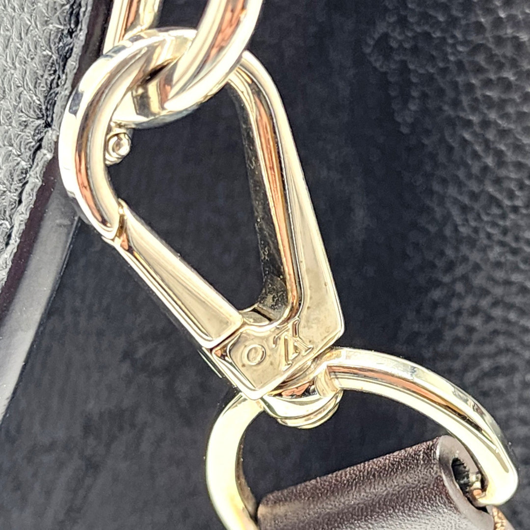 Louis Vuitton Girolata Mahina Leather Black Monogram Bucket Tote Bag - Preowned