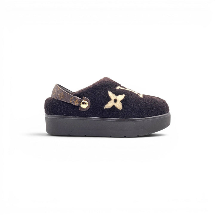Louis Vuitton Aspen Platform Closed Mule Clogs Shearling 1AITGR EU 38 US 8 $1710