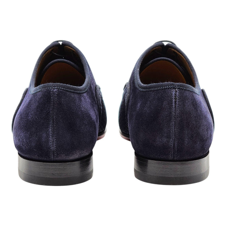 Christian Louboutin Greggo Leather and Suede Oxford Shoes Blue EU 42 US 9