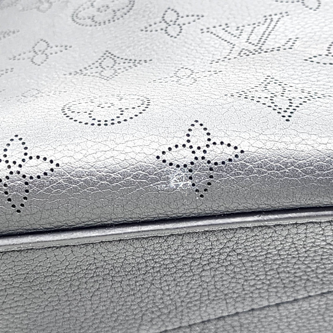 Louis Vuitton Girolata Mahina Leather Shoulder Bag Black with Pouch - Preowned