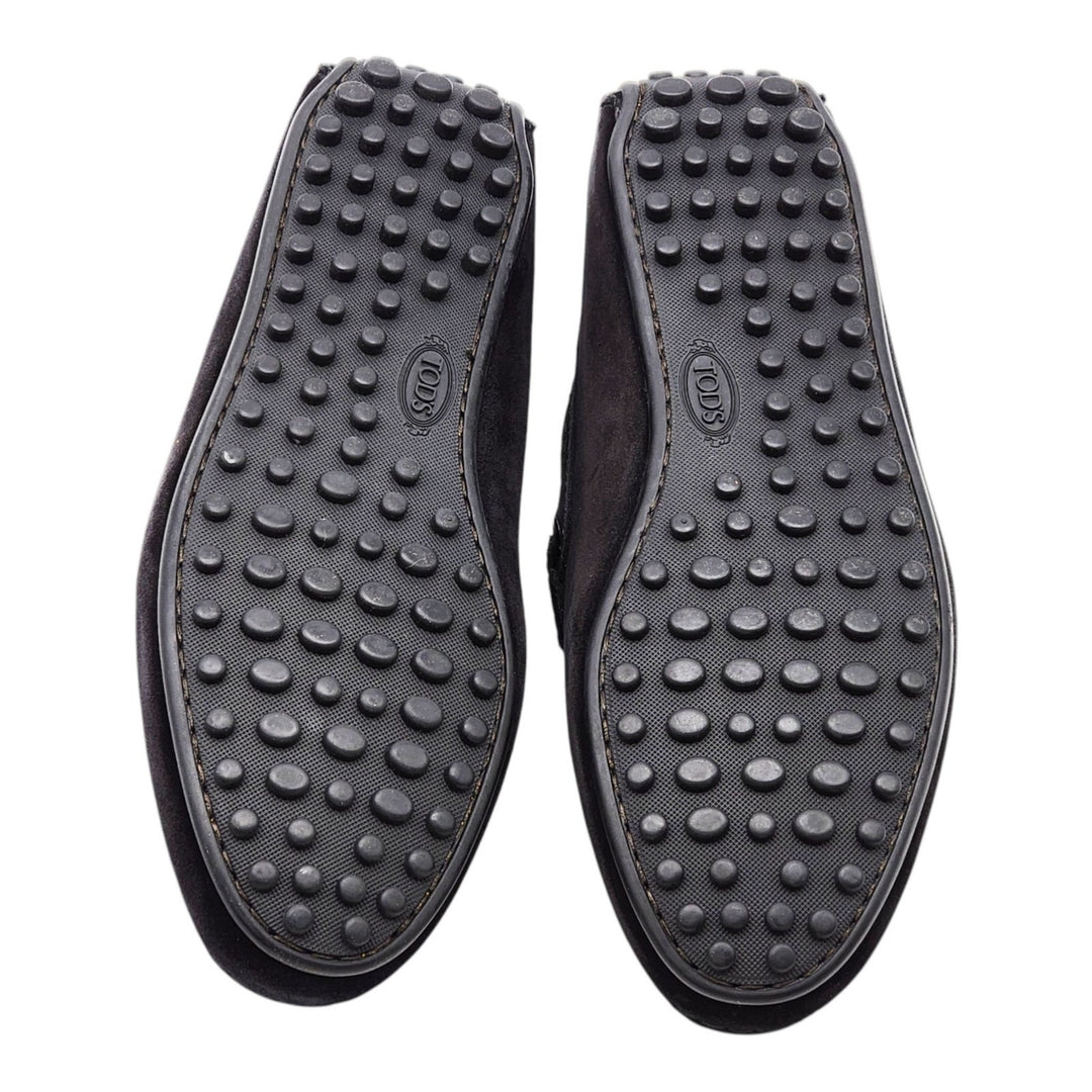 Tod's City Gommino Driving Men's Suede Loafers Black UK 5.5 US 7