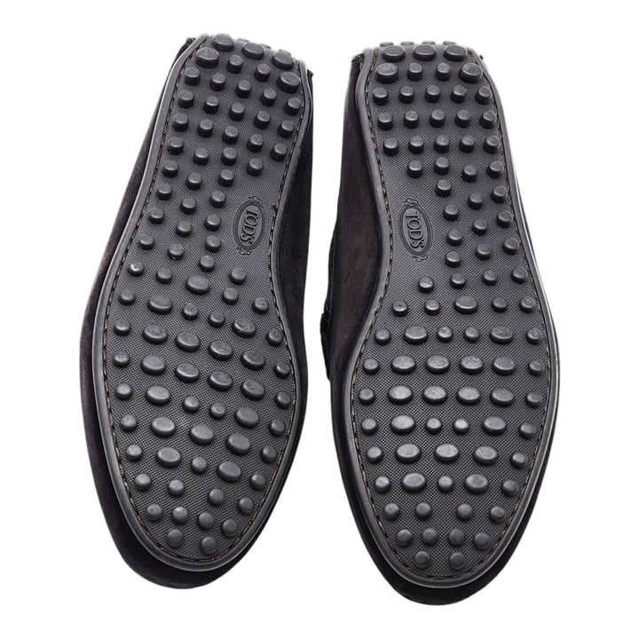 Tod's City Gommino Driving Men's Suede Loafers Black UK 5.5 US 7