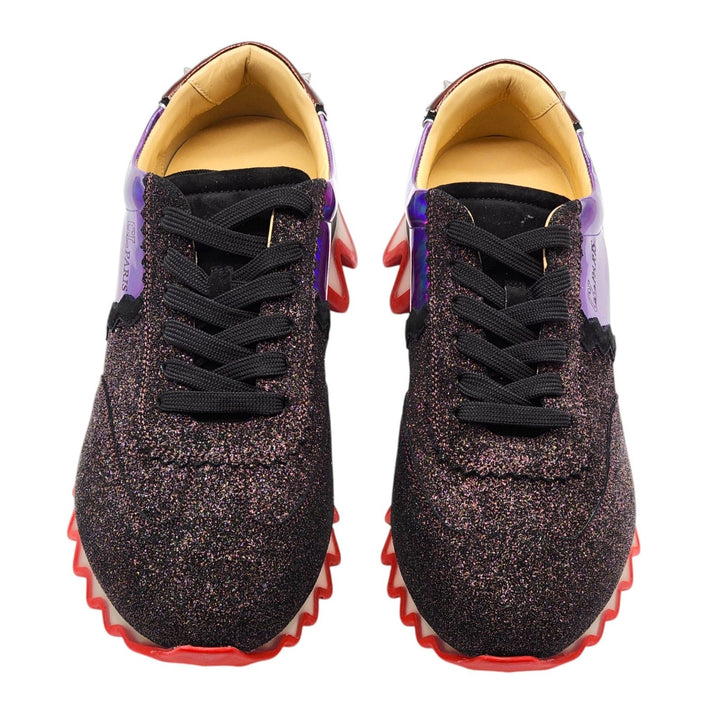 Christian Louboutin Loubishark Glitter Purple Men's Sneakers EU 45.5 US 12.5