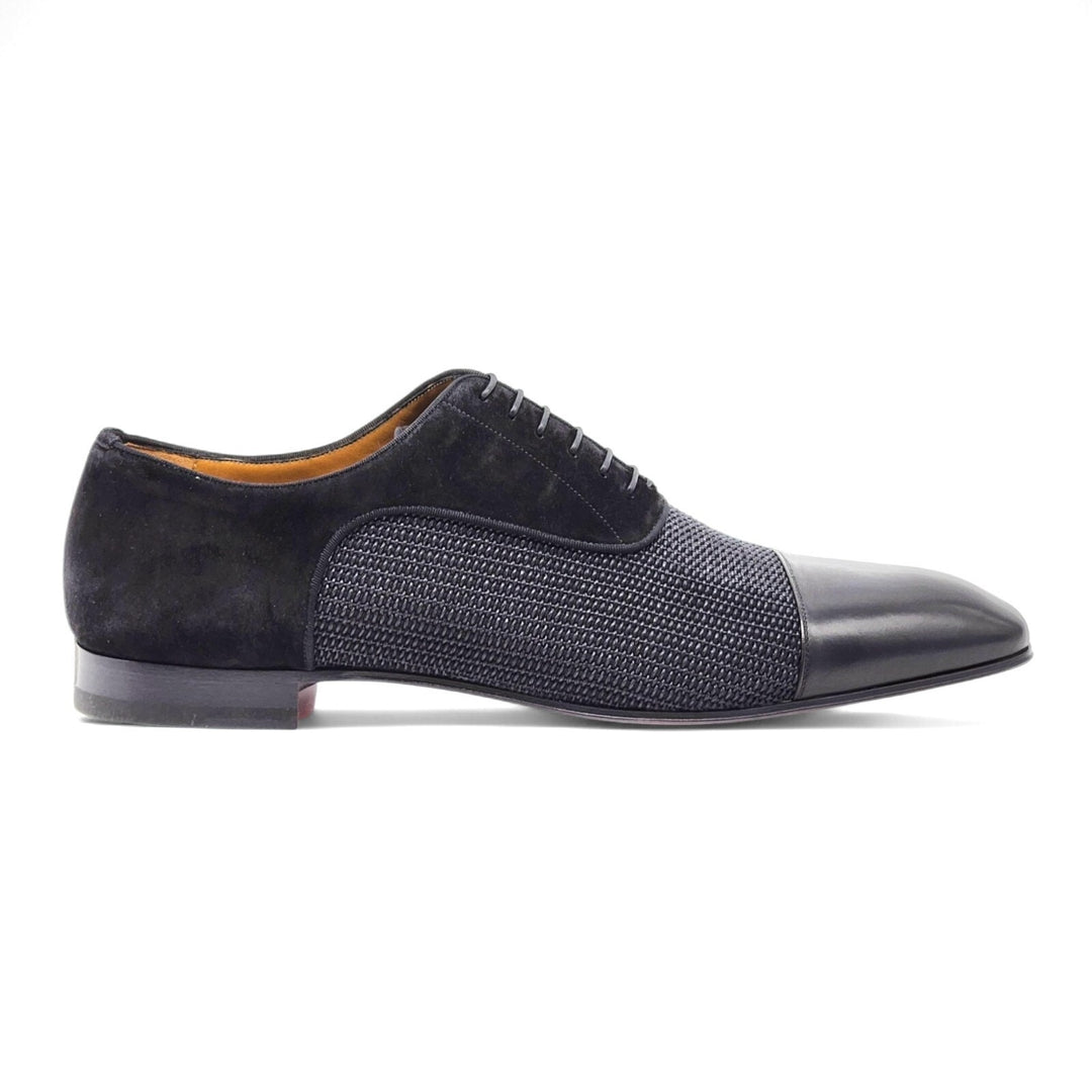 Christian Louboutin Greggo Leather and Suede Oxford Shoes Black EU 46.5 US 13.5