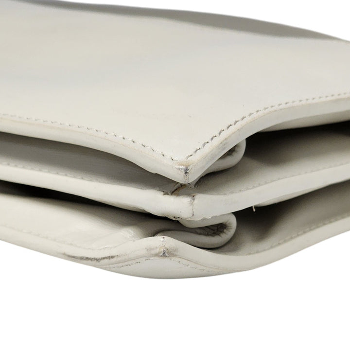 Saint Laurent Crossbody Shoulder Bag Satchel Cream Leather 532561 – Preowned