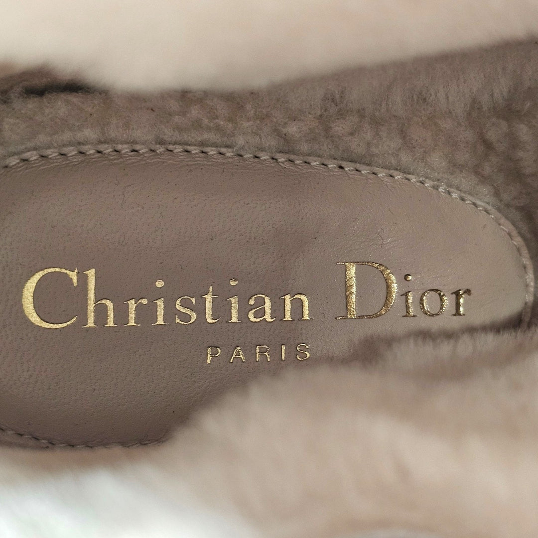 Christian Dior D-Quest Alps Black Leather Shearling Boots EU 36 US 6 NWOB $1800