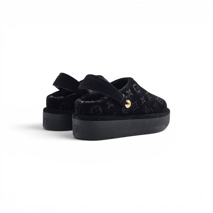 Louis Vuitton Aspen Platform Closed Mule Clogs Suede 1ADCEP EU 38 US 8 $2210