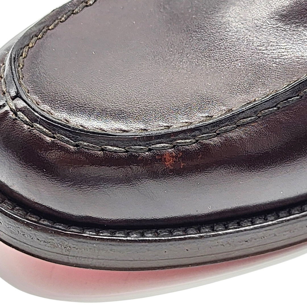 Christian Louboutin Leather Loafers with metal ornament Brown EU 40 US 7 - NWB