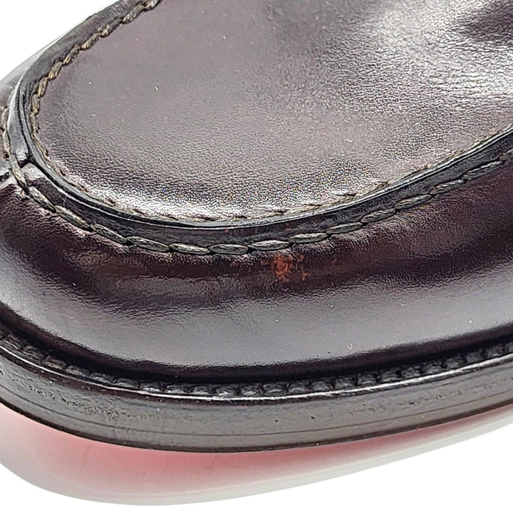 Christian Louboutin Leather Loafers with metal ornament Brown EU 40 US 7 - NWB