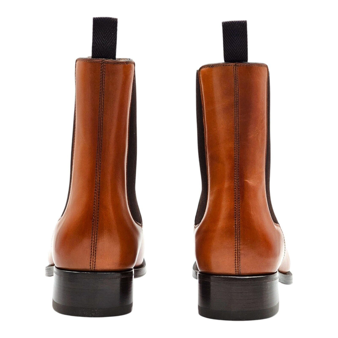 Christian Louboutin Antonio Leather Chelsea Boots Brown EU 40.5 US 7.5 New $1350