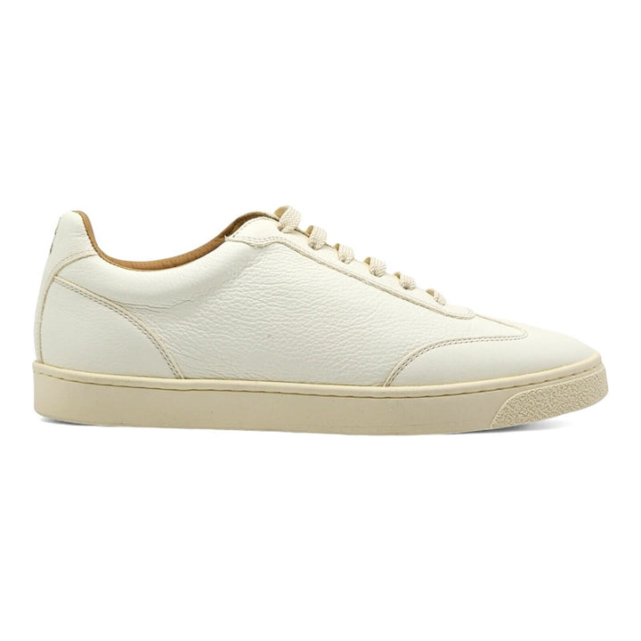 Brunello Cucinelli Deerskin Leather Low Top Sneakers Off White size 40 7US $995