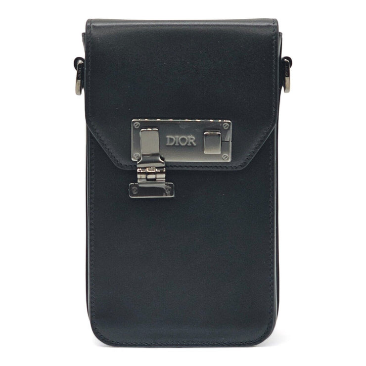 Dior Vertical Pouch Lock Bag Black