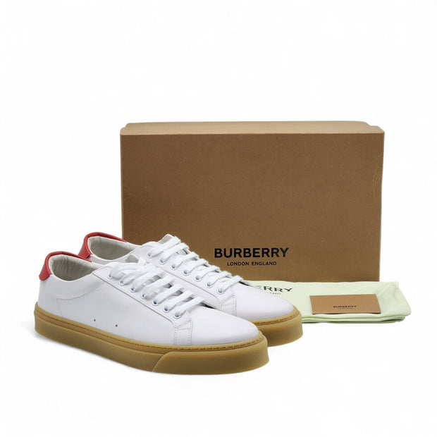 Burberry Men's Rangleton Low Top Sneakers in White 44.5 11.5 NWB