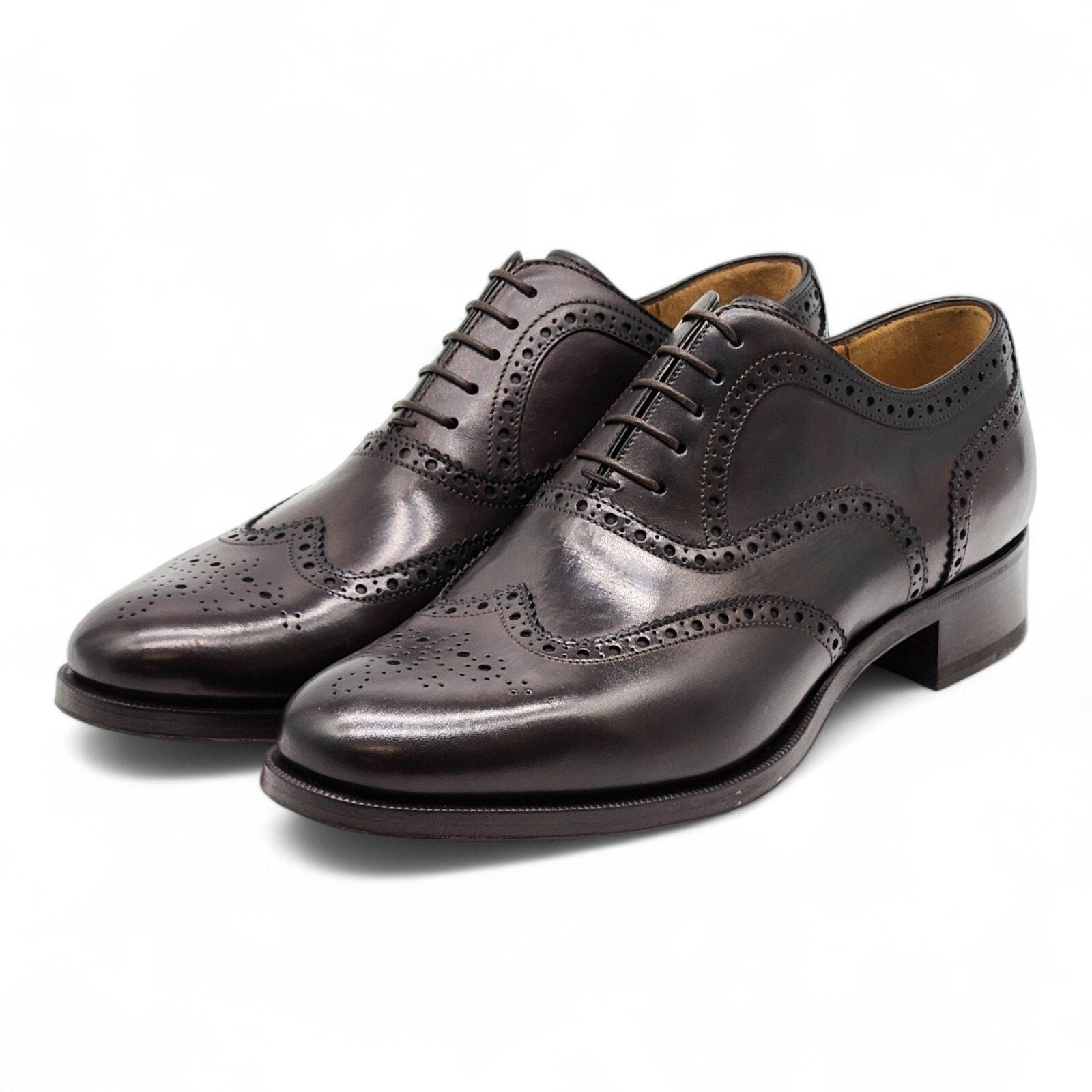 ドレスシューズ・革靴・ビジネスシューズ Christian Louboutin Men's Brogue Leather Oxford Dark Brown Christian Louboutin Men's Brogue Leather Oxford Shoes Dark