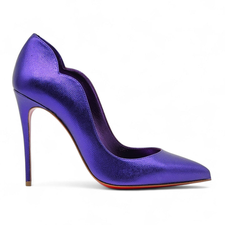 Christian Louboutin Hot Chick Leather Pumps 100mm Purple EU 36 US 5.5