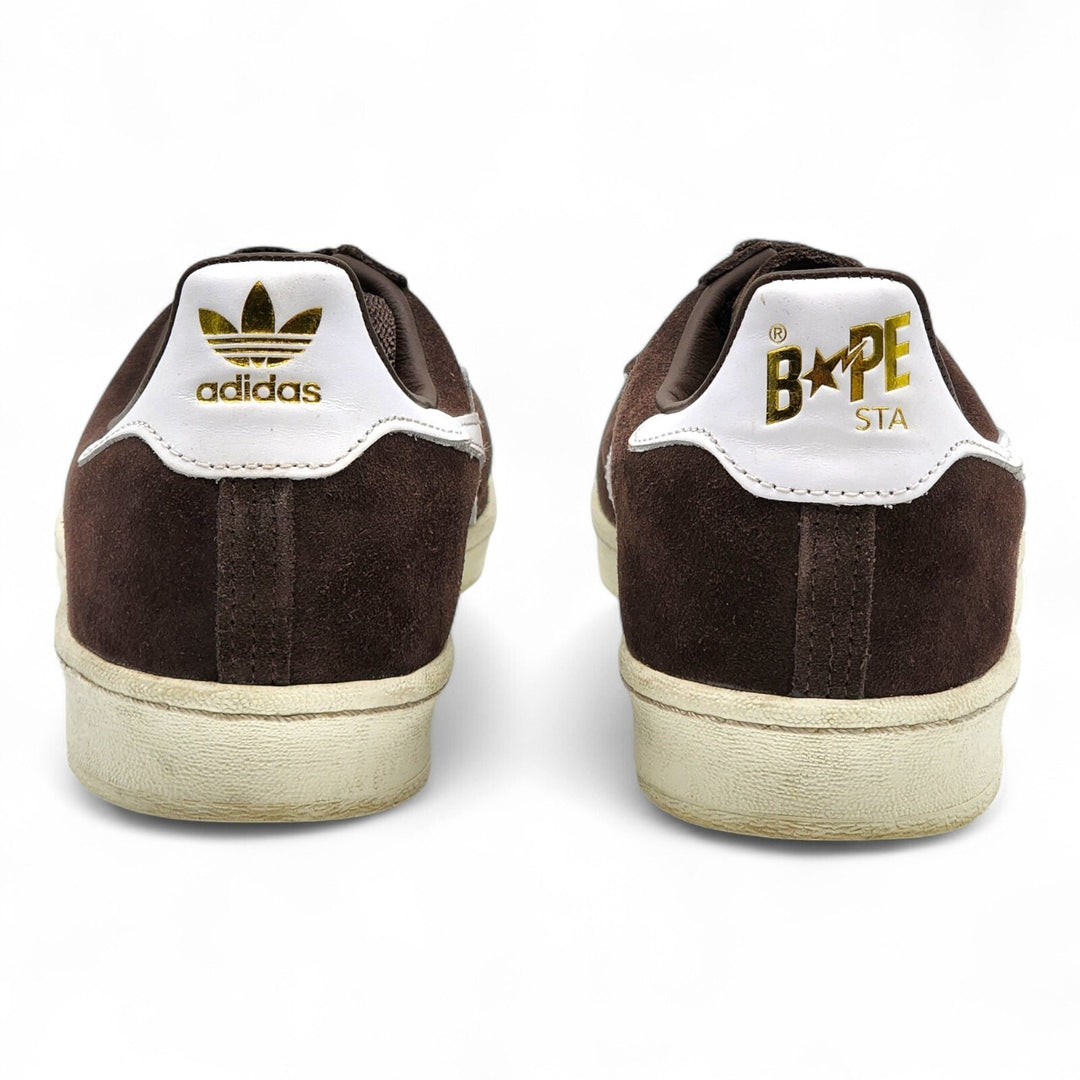 Adidas x BAPE Campus 80s Suede Sneakers 30th Anniversary Brown IF3379 US 10.5