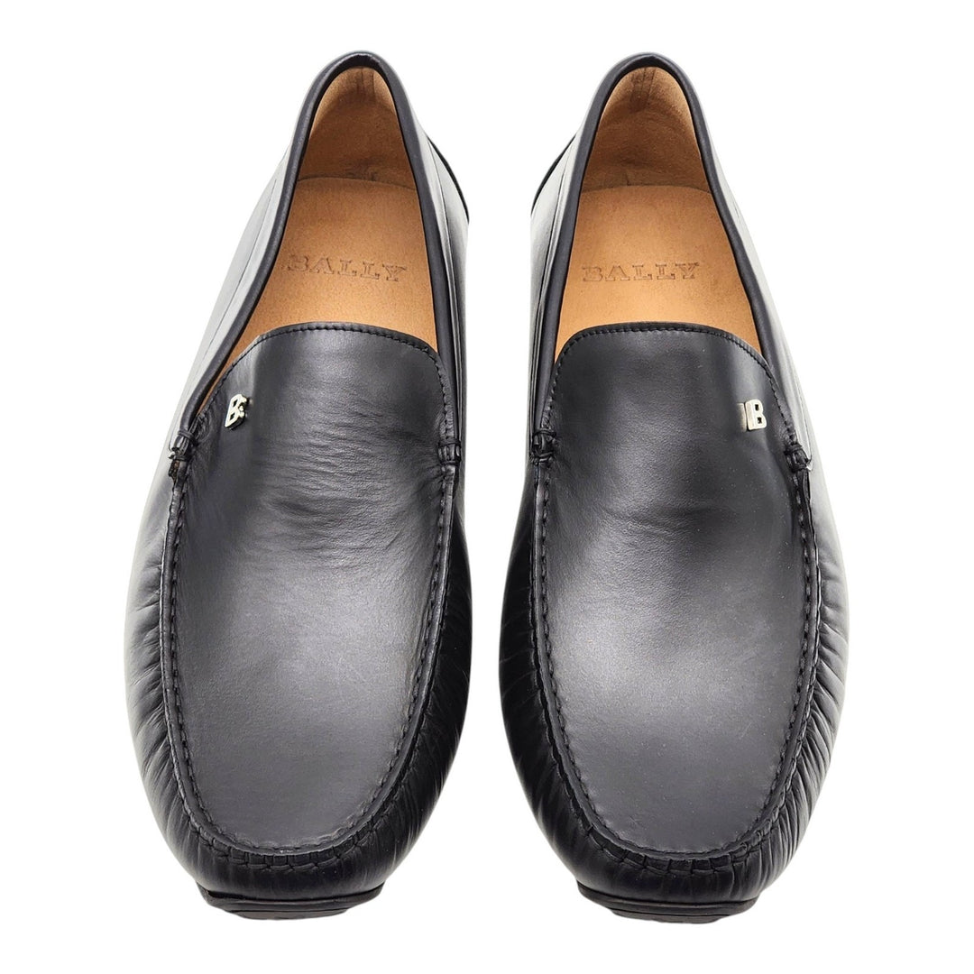 Bally Men’s Leather Driver Loafers Black UK 12 US 13 EU 46