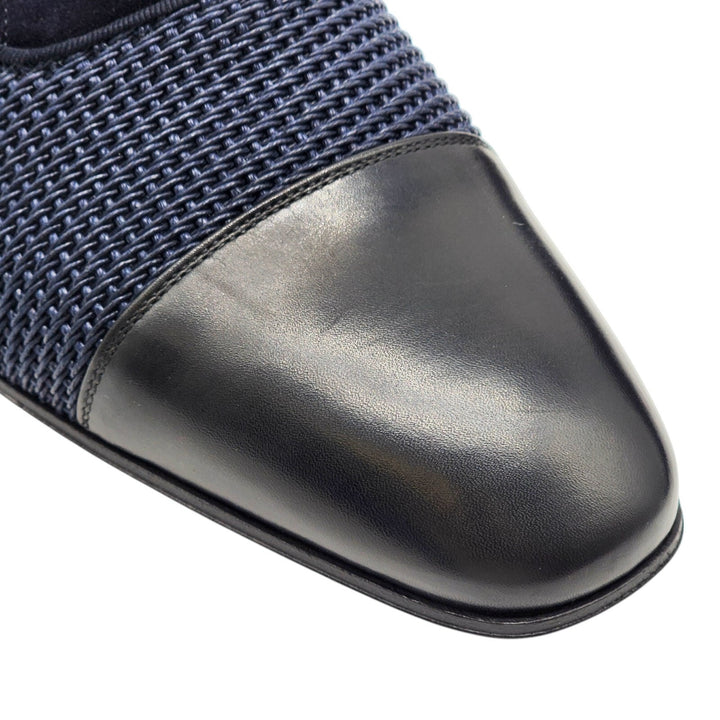 Christian Louboutin Greggo Leather and Suede Oxford Shoes Blue EU 40 US 7