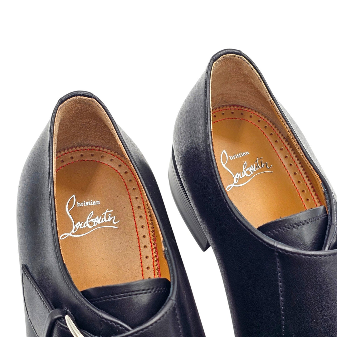 Christian Louboutin Chambelimonk Leather Derby Shoes Black EU 42.5 US 9.5