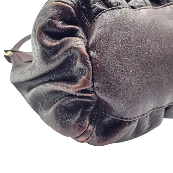 Gucci Abbey D-Ring Guccissima Leather Brown Hobo Shoulder Bag 189833 - Preowned