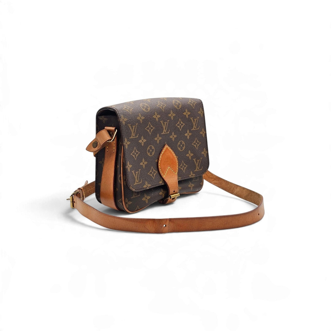 Louis Vuitton Cartouchiere Vintage LV Monogram Crossbody Shoulder Bag