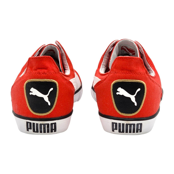 Puma Limnos CAT 3 DP 351497 05 Fiery Red White Canvas Sneakers US 12