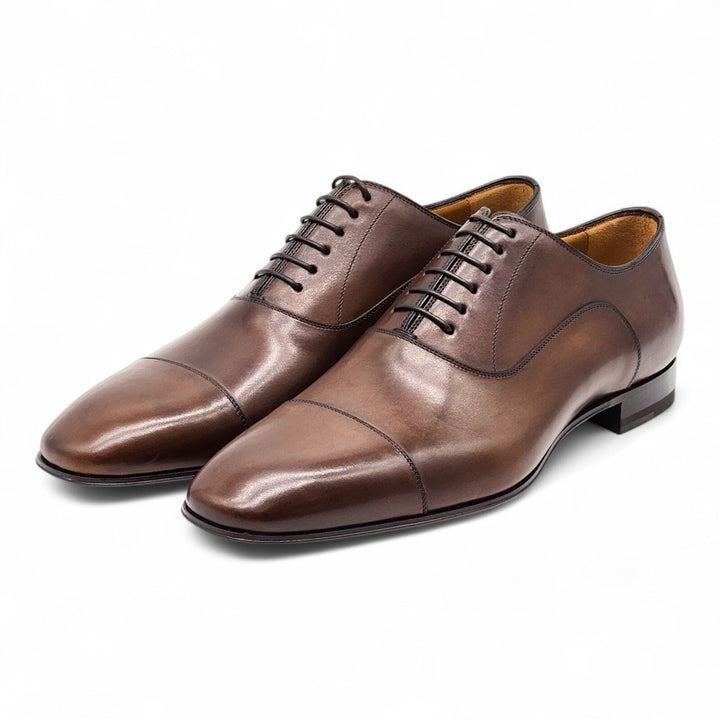 Christian Louboutin Greggo Leather Oxford Shoes in Brown EU 41 US 8