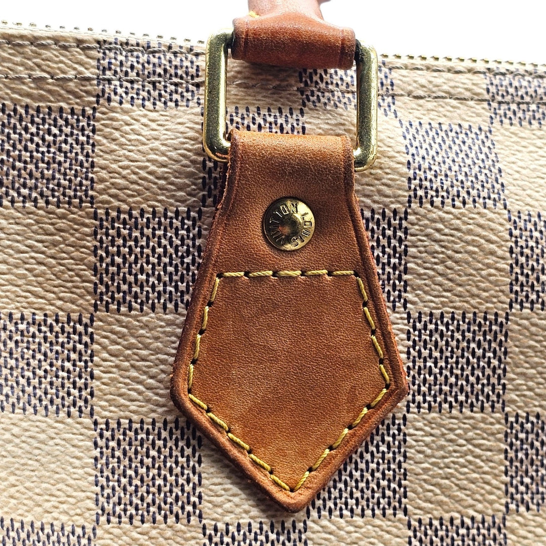 Louis Vuitton Speedy 35 Damier Azur Canvas Top Handle Bag Handbag N41535