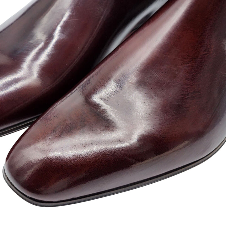 Christian Louboutin Samson Calf Leather Boots Burgundy EU 41 US 8