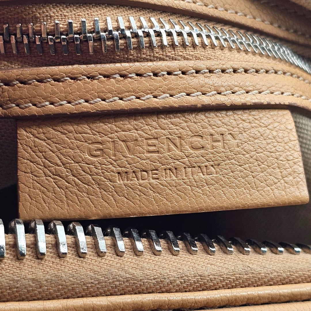 Givenchy Antigona Small Sugar Goatskin Leather Satchel Bag Brown
