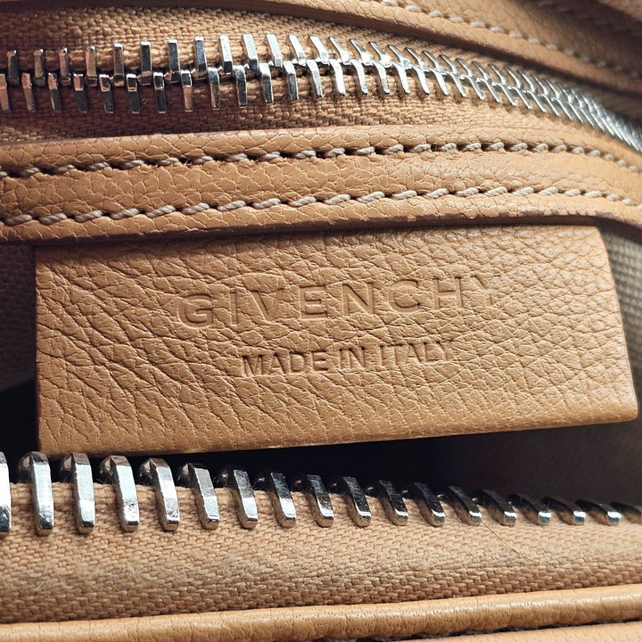 Givenchy Antigona Small Sugar Goatskin Leather Satchel Bag Brown