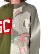 GCDS x Looney Tunes Wool Logo Band Sweater Military