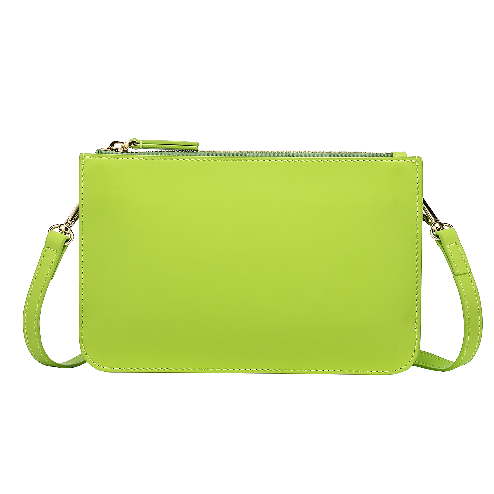 Vegan Leather Crossbody Bag in Lime Green Mac Lou macandlou